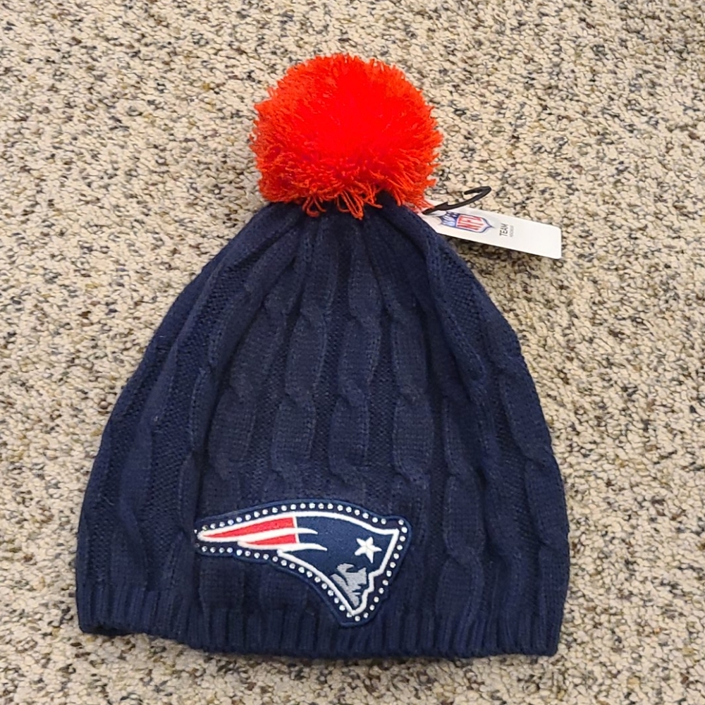 Patriots Beanie with Pom Pom